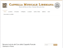 Tablet Screenshot of cappellamusicaleliberiana.com